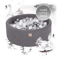 MeowBaby® Baby Foam Ball Pit 30cm, Model Little Swan