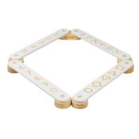 Wooden Balance Beam white 4 elements