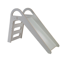 Дървена пързалка за деца в сив цвят