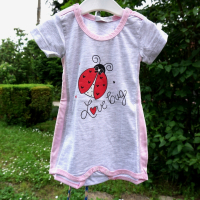 Бебешко гащеризонче за момиче  Калинка 74 см. светло сив цвят